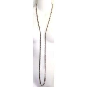 Celebrity NY 52" Vintage Silvertone 2 Strand Rope Lariat Length Chains Necklace